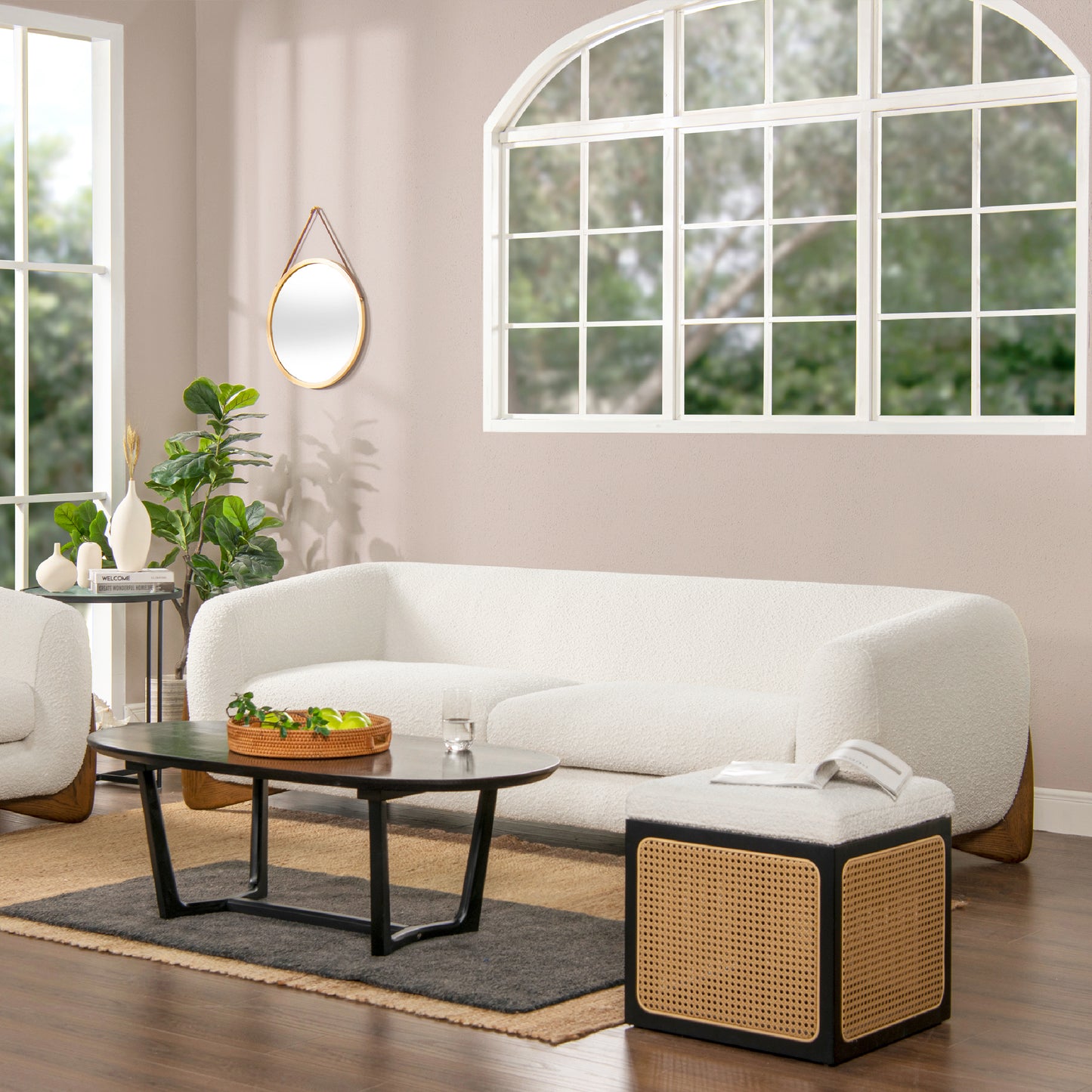 Alpine 90.5" Sherpa Boucle Sofa