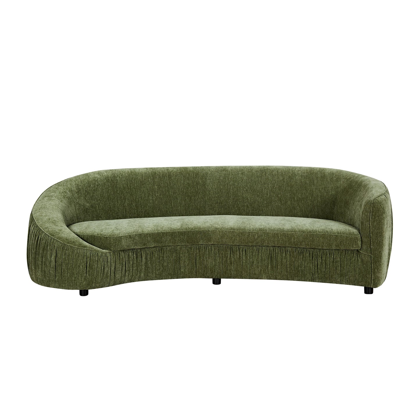 92.13 Inch Upholstered Fabric 4-Seat Sofa, Green
