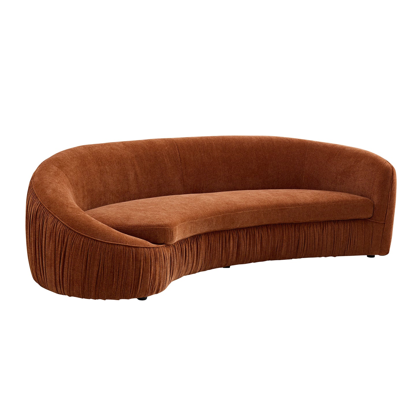 92.13 Inch Upholstered Fabric 4-Seat Sofa, Orange