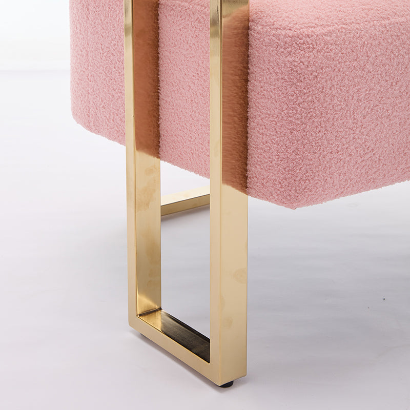 Bouclé Accent Chair, Pink