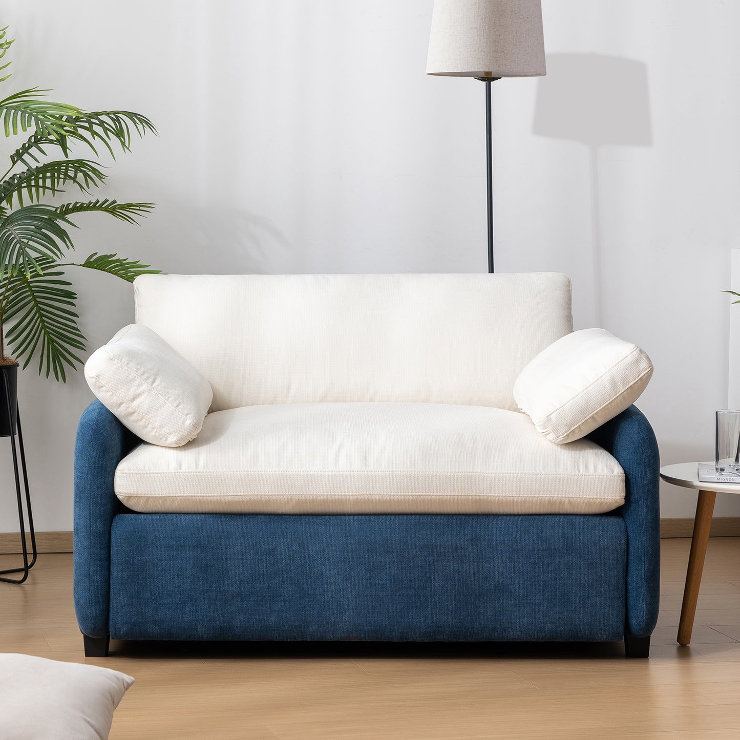 Oversized Chenille Single Sofa Chair, Blue