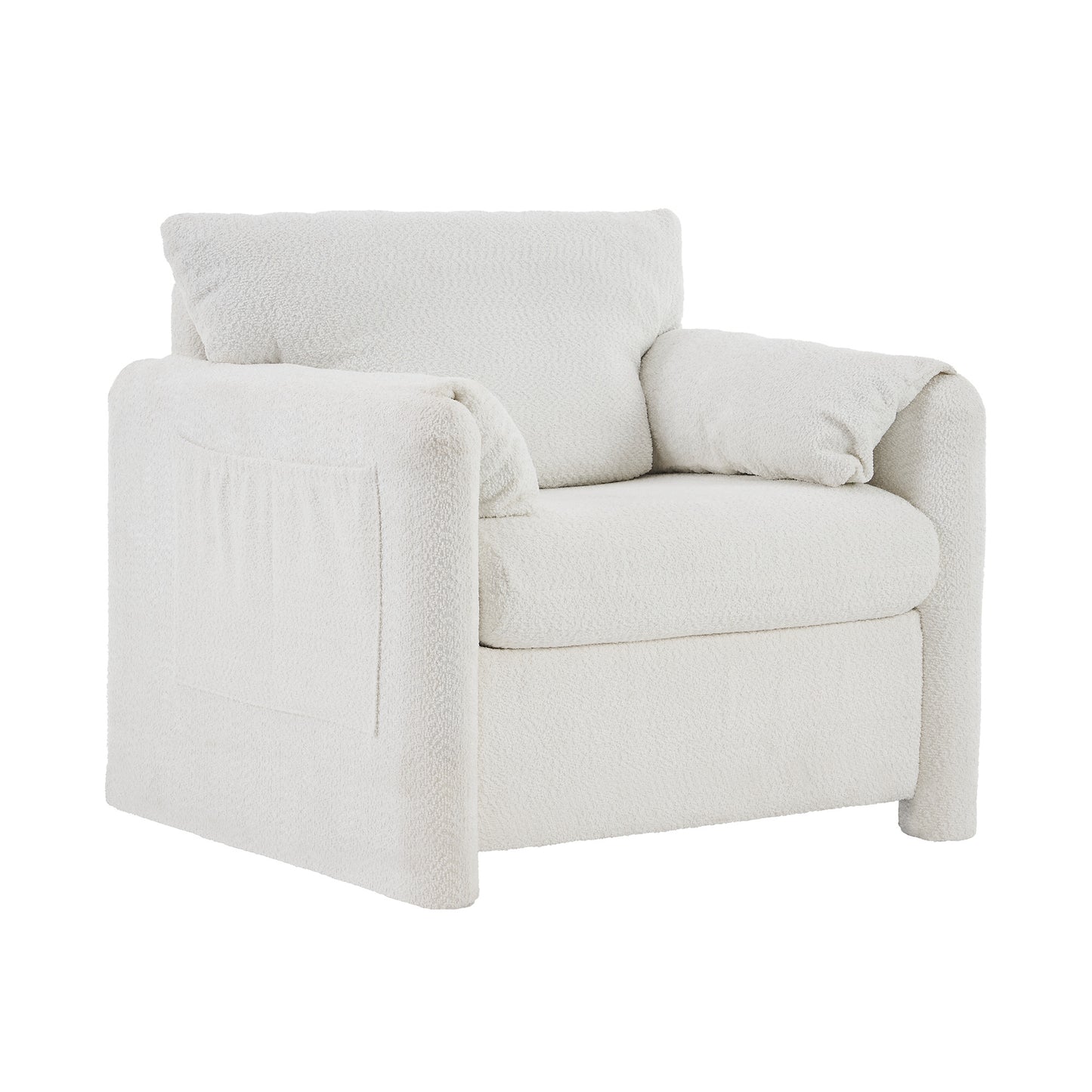Single Sofa Chair with Soft Chenille Cushion