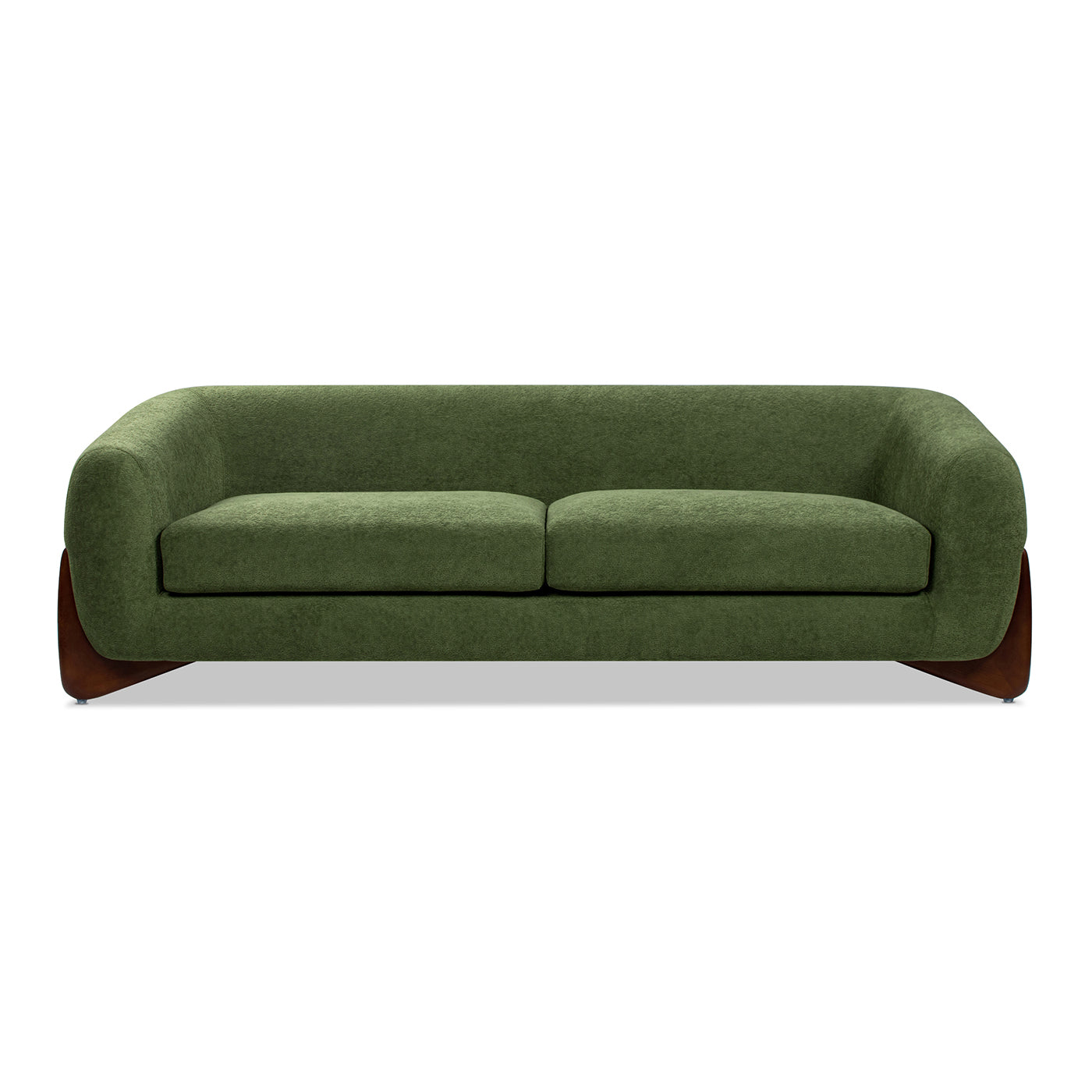 Alpine 90.5" Moss Green Fleeced Teddy Sofa