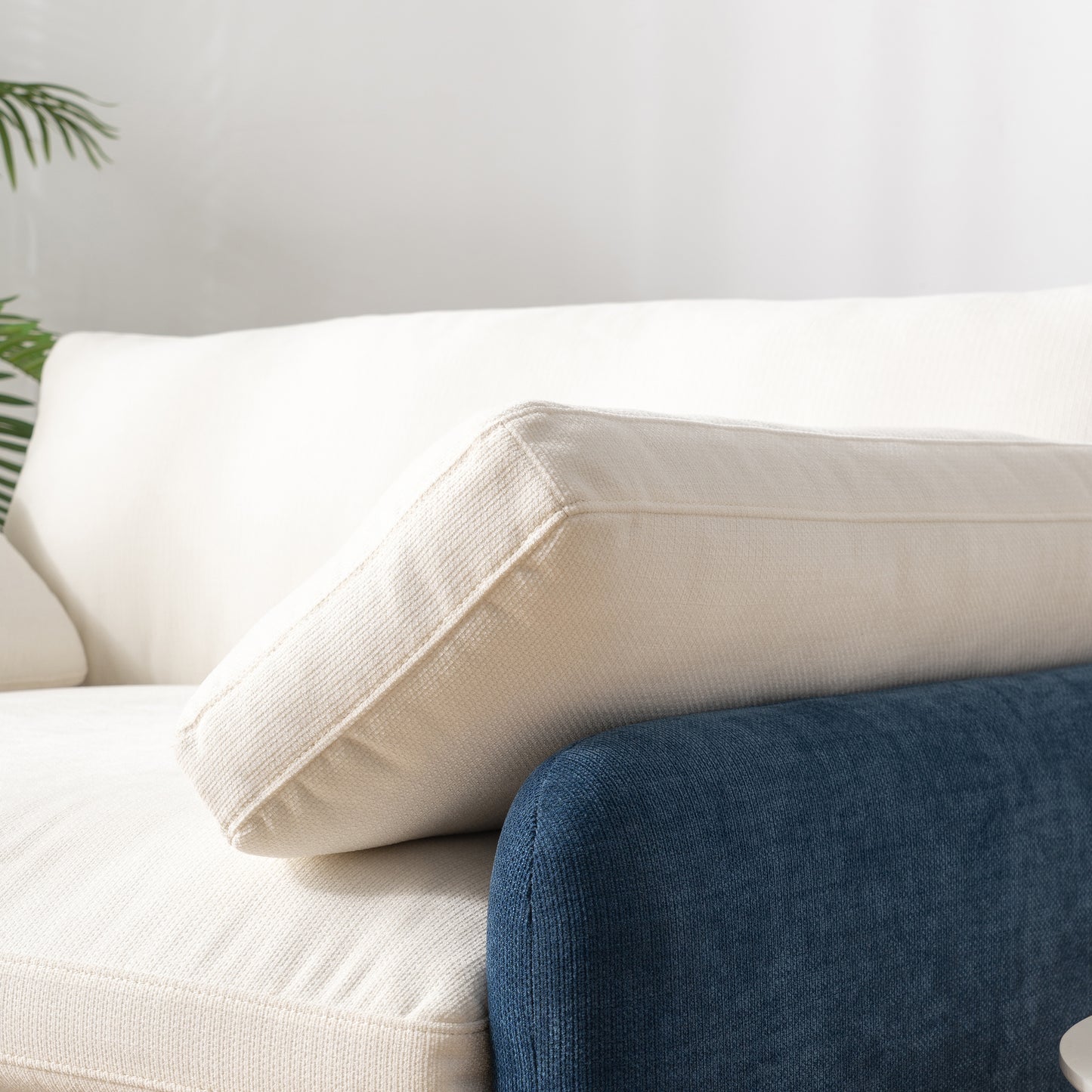 Oversized Chenille Single Sofa Chair, Blue