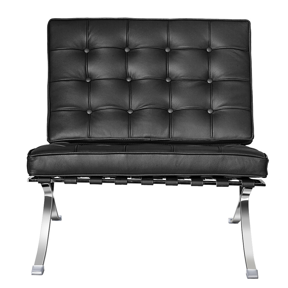 Mid-Century Foldable Lounge Chair, Black