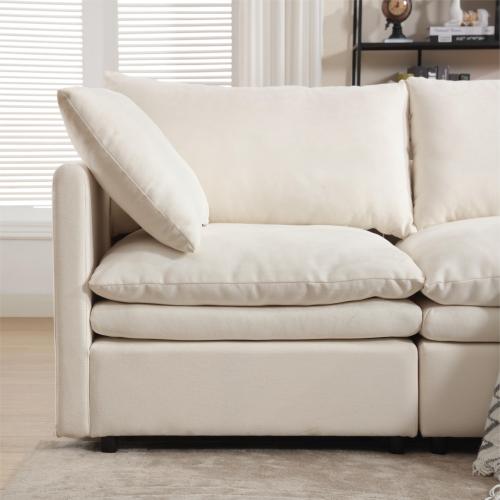 Versatile U-Shaped Modular Sofa