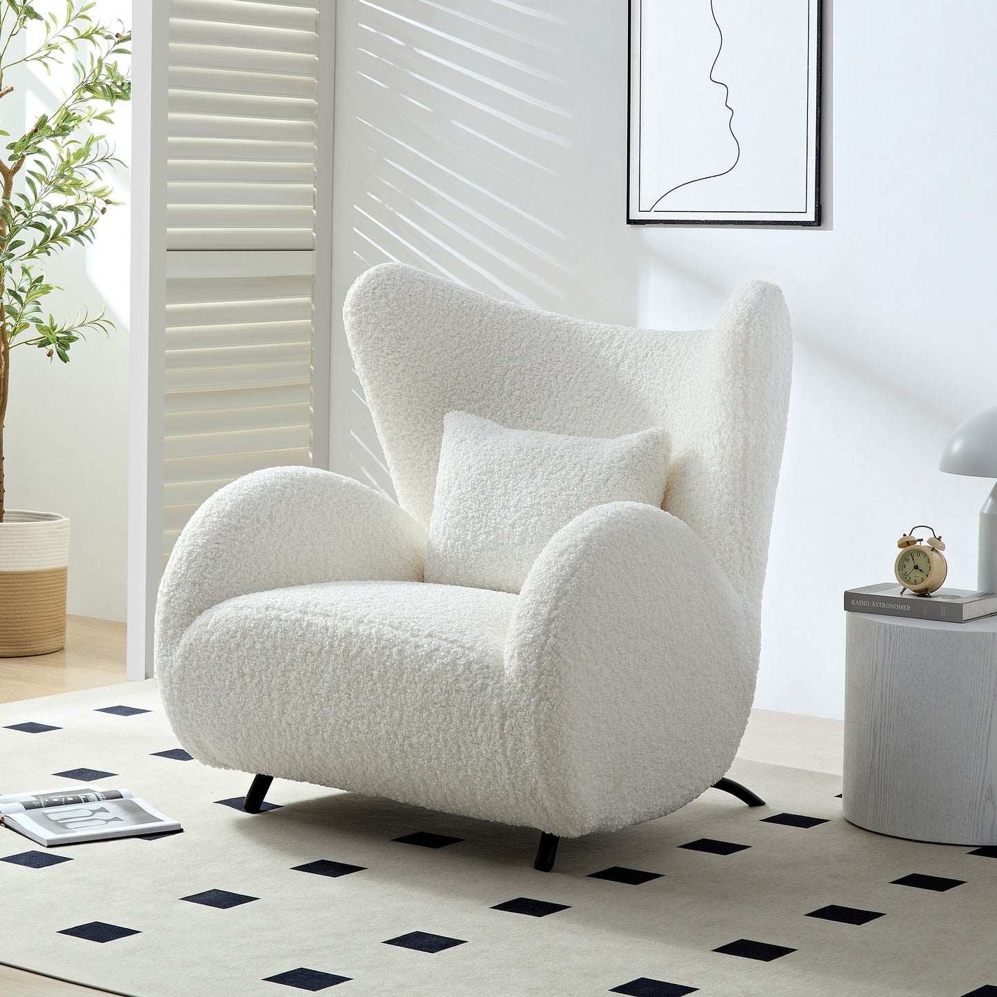 Furry Sherpa Elegant Single Sofa