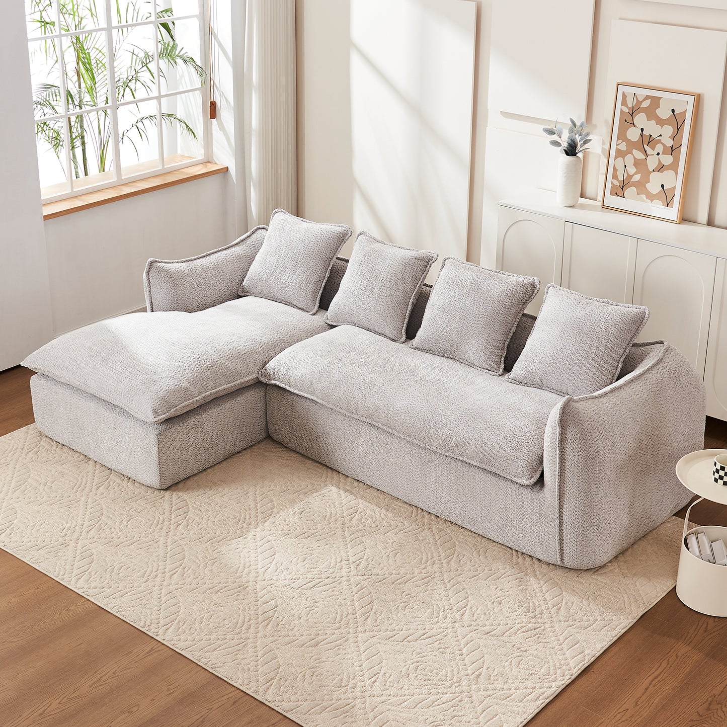 Modern L-Shaped Modular Sofa