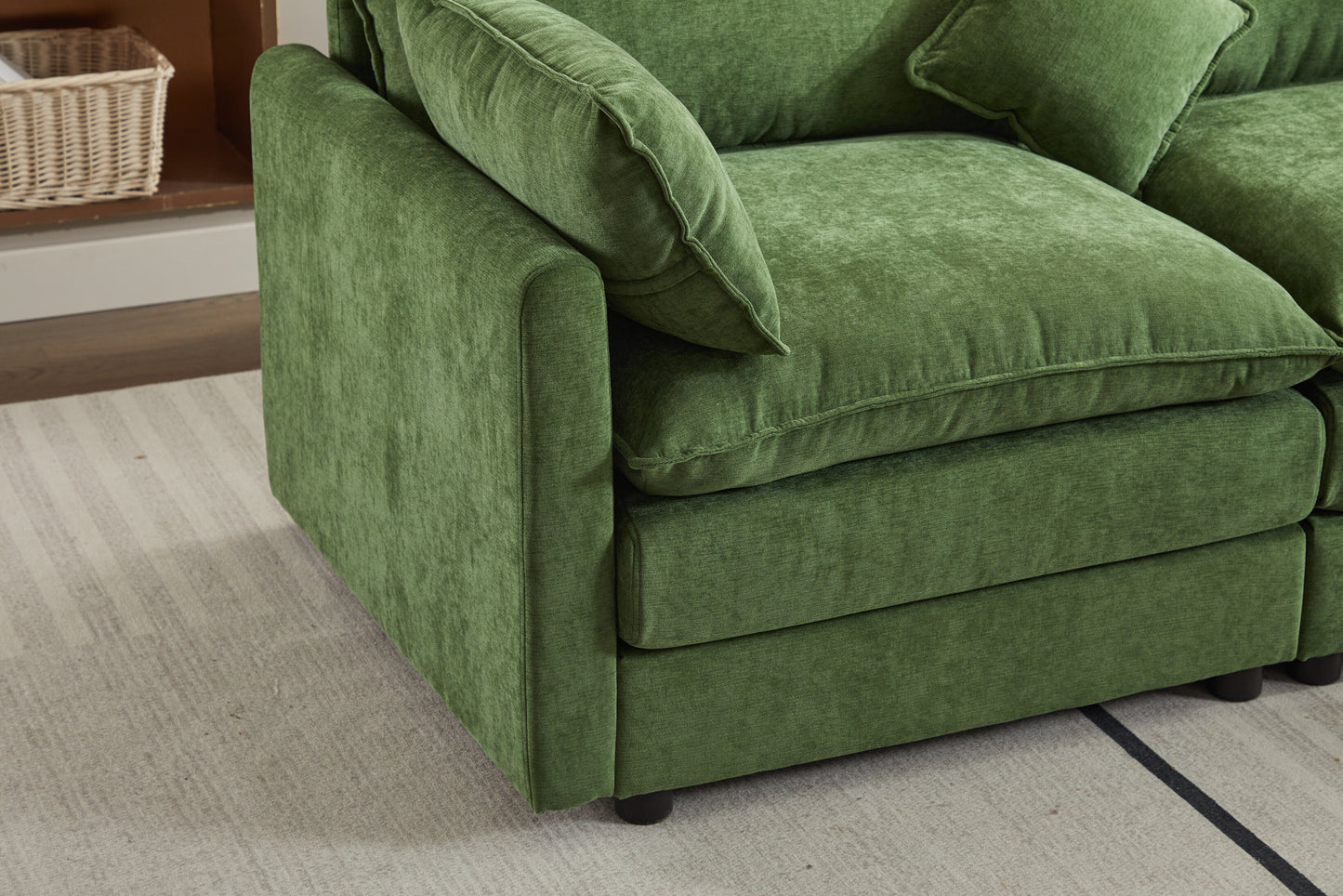 Modern L-Shaped 3-Seater Sofa