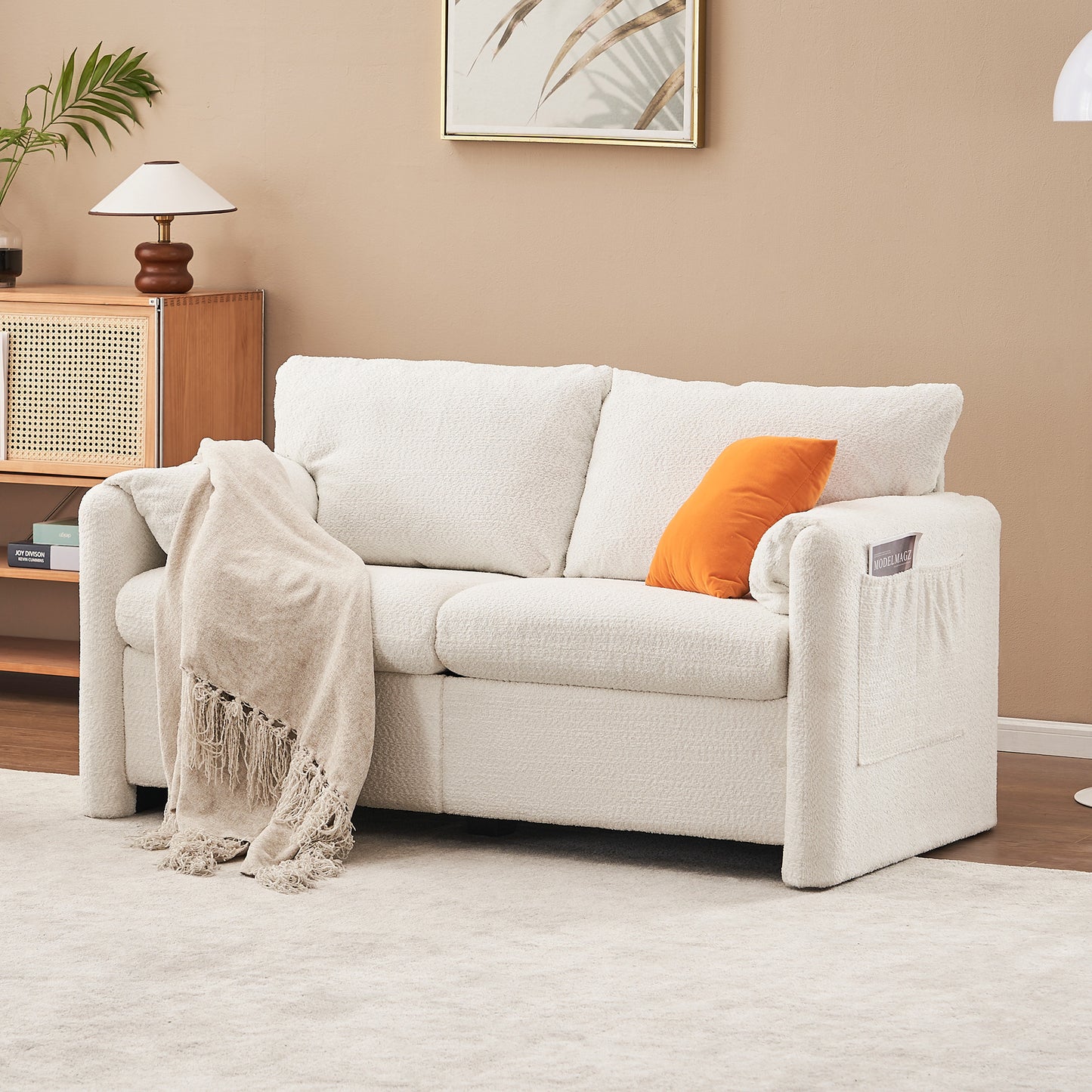 Modern Chenille Swivel Chair