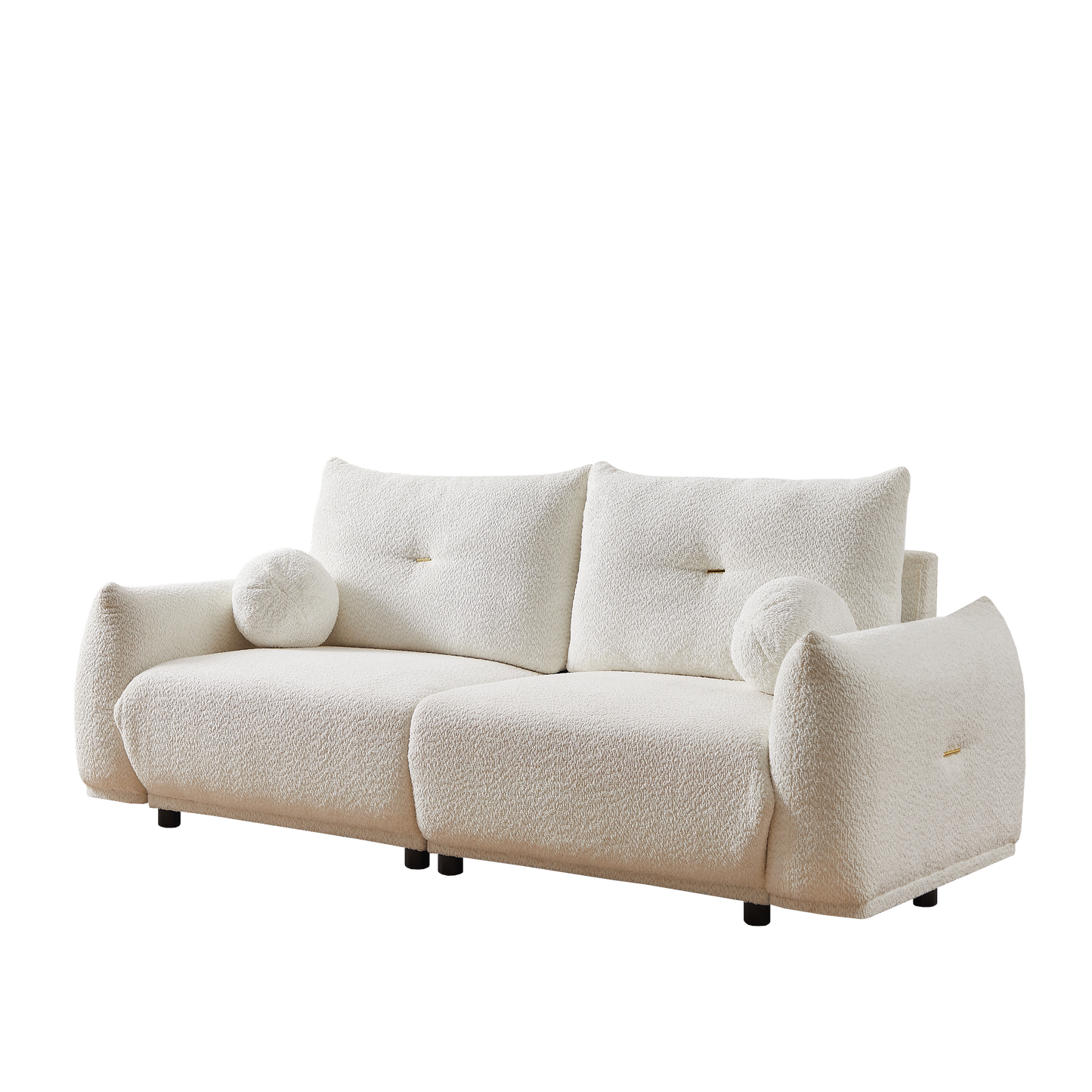 90" Wool 2-Seater Cushion Sofa