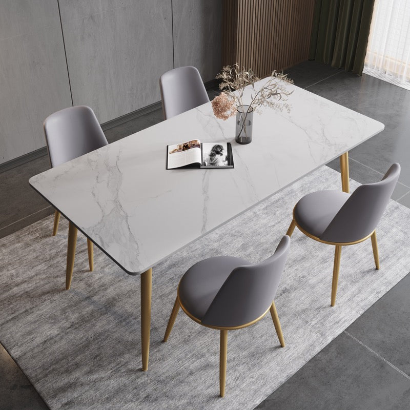 Luxury Design Square Rectangle Marble Dining Table