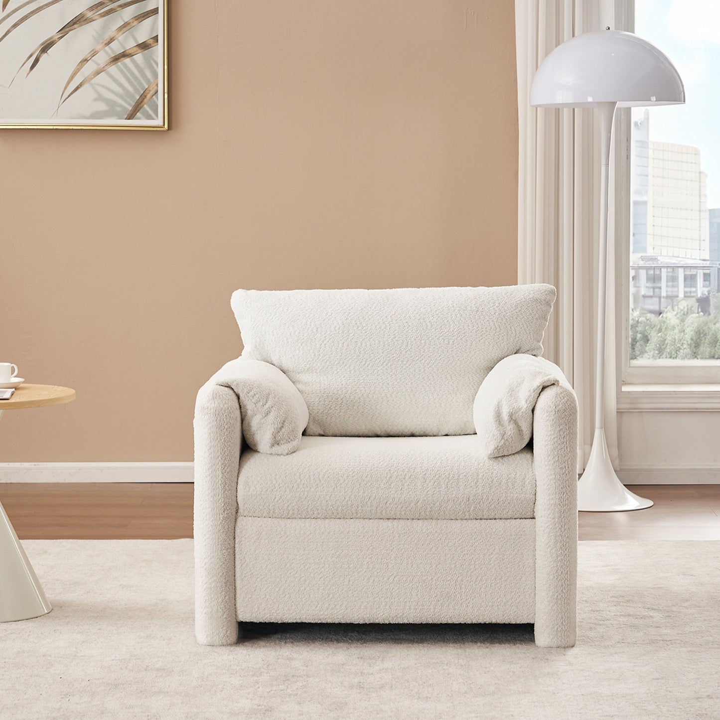 Single Sofa Chair with Soft Chenille Cushion