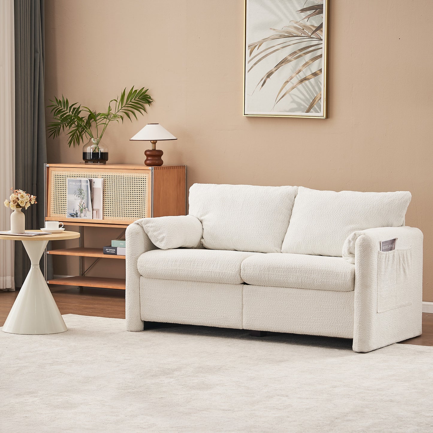 2-Seater Couch with Soft Chenille Fabric
