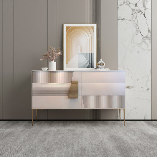 Modern White Sideboards with 2 Doors & 3 Drawers