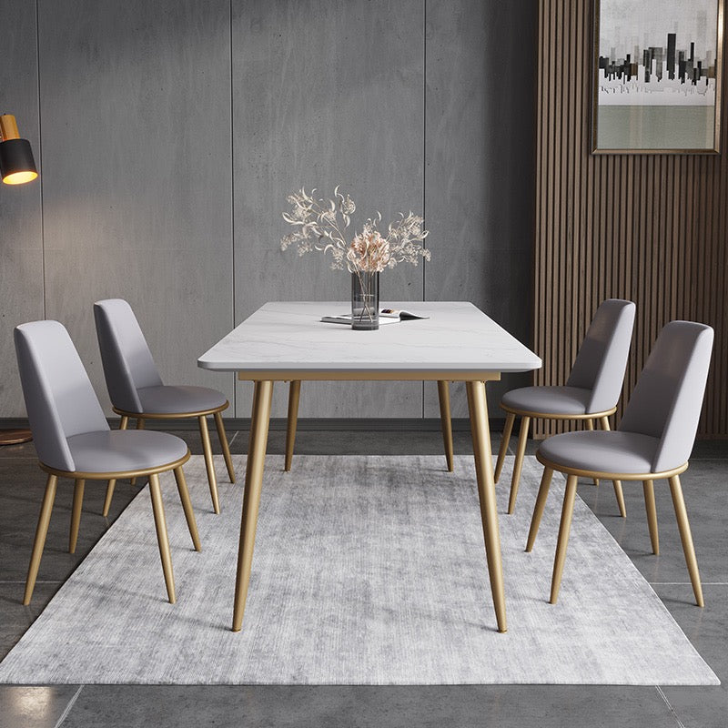 Luxury Design Square Rectangle Marble Dining Table